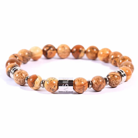 Ivan Basile - Bracciale Jasper Paesina - 8mm - BE804NC