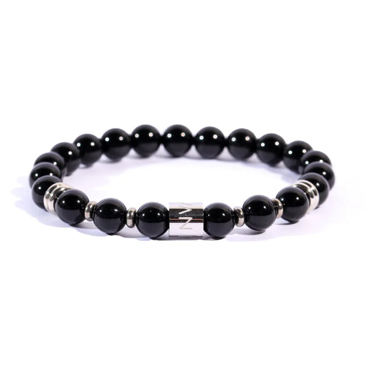 Ivan Basile - Bracciale Agata Nera - 8mm - BE812NA